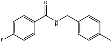 4-氟-N-(4-甲基苄基)苯甲酰胺, 346698-40-6, 结构式