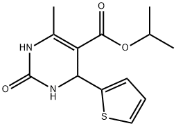 5-Pyrimidinecarboxylicacid,1,2,3,4-tetrahydro-6-methyl-2-oxo-4-(2-thienyl)-,1-methylethylester(9CI),346716-72-1,结构式