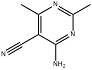 2,6-ジメチル-4-アミノ-5-ピリミジンカルボニトリル 化学構造式