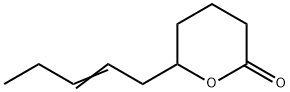 テトラヒドロ-6-(2-ペンテニル)-2H-ピラン-2-オン 化学構造式