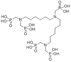 [[(ホスホノメチル)イミノ]ビス(6,1-ヘキサンジイルニトリロビスメチレン)]テトラキスホスホン酸 化学構造式