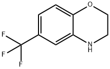 3,4-ジヒドロ-6-(トリフルオロメチル)-2H-1,4-ベンゾキサジン 化学構造式