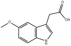 5-甲氧基吲哚-3-乙酸 结构式