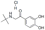 1-(3,4-ジヒドロキシフェニル)-2-[(1,1-ジメチルエチル)アミノ]エタノン・塩酸塩 化学構造式