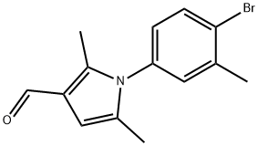 1-(4-溴-3-甲基苯基)-2,5-二甲基-1H-吡咯-3-甲醛, 347331-84-4, 结构式