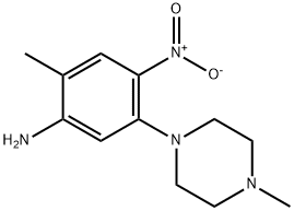 1-{5-amino-2-nitro-4-methylphenyl}-4-methylpiperazine 化学構造式