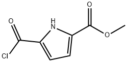 1H-Pyrrole-2-carboxylic acid, 5-(chlorocarbonyl)-, methyl ester (9CI) Struktur