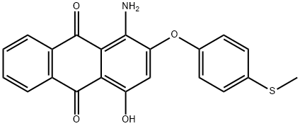 1-アミノ-4-ヒドロキシ-2-[4-(メチルチオ)フェノキシ]-9,10-アントラセンジオン 化学構造式