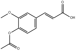 trans-4-Acetoxy-3-methoxycinnamic acid, 34749-55-8, 结构式