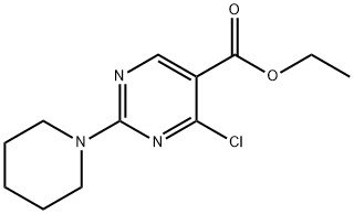 ETHYL 4-CHLORO-2-PIPERIDINOPYRIMIDINE-5-CARBOXYLATE,34750-24-8,结构式