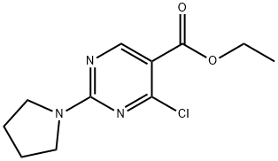 ETHYL 4-CHLORO-2-(PYRROLIDIN-1-YL)PYRIMIDINE-5-CARBOXYLATE Structure