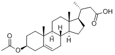3-acetoxy-24-nor-3beta-chol-5-en-23-oic acid 结构式