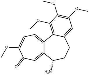 (S)-7α-アミノ-6,7-ジヒドロ-1,2,3,10-テトラメトキシベンゾ[a]ヘプタレン-9(5H)-オン 化学構造式