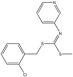 (2-Chlorophenyl)methyl methyl 3-pyridinylcarbonimidodithioate 化学構造式