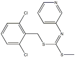 (2,6-Dichlorophenyl)methyl methyl 3-pyridinylcarbonimidodithioate,34763-39-8,结构式