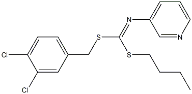 Butyl (3,4-dichlorophenyl)methyl-3-pyridinylcarbonimidodithioate,34763-43-4,结构式
