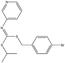 (4-Bromophenyl)methyl 1-methylethyl-3-pyridinylcarbonimidodithioate Structure