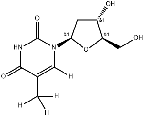胸苷-ALPHA,ALPHA,ALPHA,6-D<SUB>4</SUB>,347841-67-2,结构式