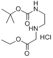 N-(BOC-氨基乙基)甘氨酸乙酯盐酸盐, 347890-34-0, 结构式