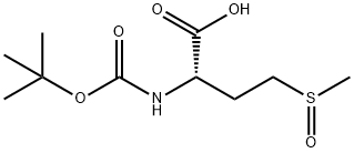 N-叔丁氧羰基-L-蛋氨酸亚砜 结构式