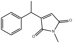 1H-Pyrrole-2,5-dione, 1-methyl-3-(1-phenylethyl)- (9CI) Struktur