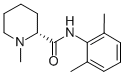 (2R)-1-メチル-N-(2,6-ジメチルフェニル)-2-ピペリジンカルボアミド 化学構造式