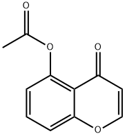 4H-1-Benzopyran-4-one, 5-(acetyloxy)- 结构式