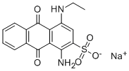 1-アミノ-4-(エチルアミノ)-9,10-ジヒドロ-9,10-ジオキソ-2-アントラセンスルホン酸ナトリウム 化学構造式