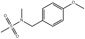 N-(4-甲氧基苯基)-N-甲基甲磺酰胺 结构式
