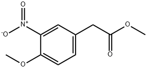 2-(4-甲氧基-3-硝基苯基)乙酸甲酯, 34837-88-2, 结构式