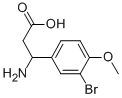 3-氨基-3-(3-溴-4-甲氧基苯基)丙酸, 34840-91-0, 结构式