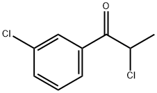 2-氯-1-(3-氯苯基)丙-1-酮,34841-41-3,结构式