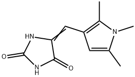 2,4-Imidazolidinedione, 5-[(1,2,5-trimethyl-1H-pyrrol-3-yl)methylene]- (9CI) 结构式
