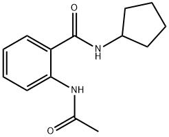 Benzamide, 2-(acetylamino)-N-cyclopentyl- (9CI) Structure