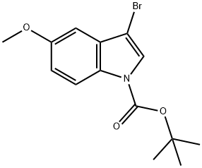 1-BOC-3-ブロモ-5-メトキシインドール 化学構造式
