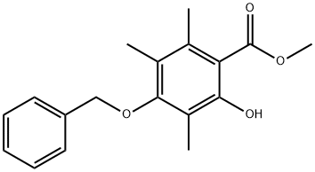 4-(ベンジルオキシ)-2-ヒドロキシ-3,5,6-トリメチル安息香酸メチル 化学構造式