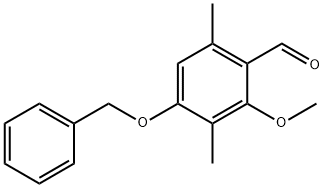 2-Methoxy-3,6-dimethyl-4-(benzyloxy)benzaldehyde,34883-17-5,结构式