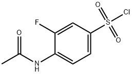 4-乙酰氨基-3-氟苯-1-磺酰氯化 结构式