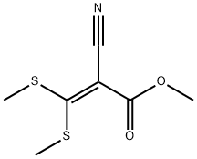 2-氰-3,3-二(甲硫基)丙烯酸甲酯,3490-92-4,结构式