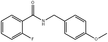 2-氟-N-(4-甲氧基苄基)苯甲酰胺 结构式