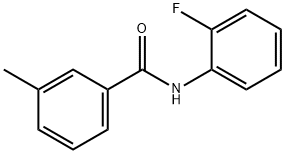 N-(2-氟苯基)-3-甲基苯甲酰胺, 349096-35-1, 结构式