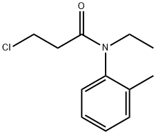 3-氯-N-乙基-N-(2-甲基苯基)丙酰胺 结构式