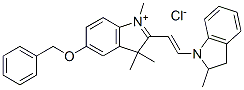 2-[2-(2,3-dihydro-2-methyl-1H-indol-1-yl)vinyl]-1,3,3-trimethyl-5-(phenylmethoxy)-3H-indolium chloride Structure