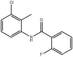 N-(3-氯-2-甲基苯基)-2-氟苯甲酰胺 结构式