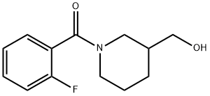 1-(2-氟苯甲酰基)-3-哌啶甲醇 结构式