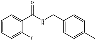 2-氟-N-(4-甲基苄基)苯甲酰胺, 349129-43-7, 结构式
