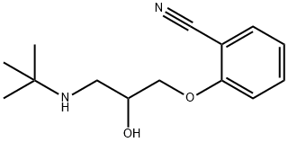2-[3-[(1,1-ジメチルエチル)アミノ]-2-ヒドロキシプロピルオキシ]ベンゾニトリル 化学構造式