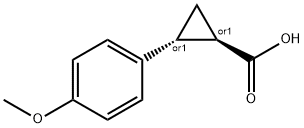 CYCLOPROPANECARBOXYLIC ACID, 2-(4-METHOXYPHENYL)-, (1R,2R)-REL- 化学構造式