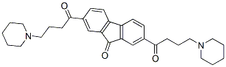 2,7-bis[1-oxo-4-(1-piperidyl)butyl]-9H-fluoren-9-one 结构式