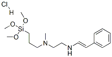 3-(N-Styrylmethyl-2-aminoethylamino)-propyltrimethoxysilane hydrochloride  Structure